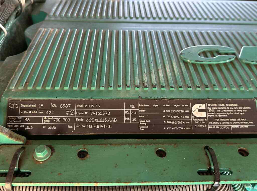 Cummins DFEK Standby Diesel Generator - Tier 2